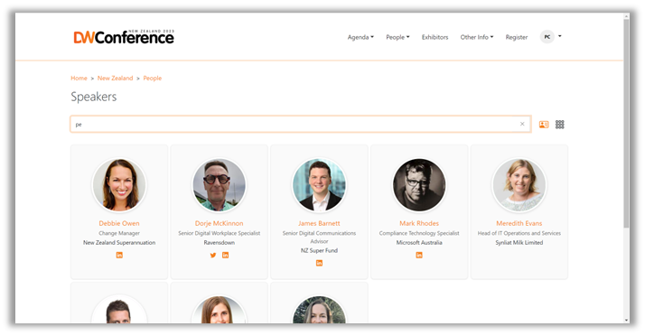 Digital Workplace Conference New Zealand Speakers Page
